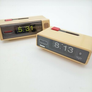 大村12月No.40 パタパタ時計 SEIKO セイコー 電池式 置時計 動作未確認 昭和レトロ アンティーク 目覚まし時計 まとめて