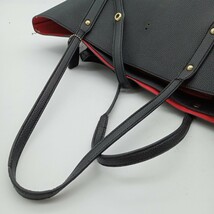 曽我部1月No123 バッグ COACH コーチ トートバッグ レザー ブラック系 肩掛けカバン ハンドバッグ ブランドバッグ 大容量_画像4