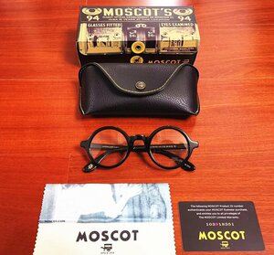 名作モデル☆新品☆ MOSCOT ZOLMAN ゾルマン 丸い眼鏡 メガネフレーム ブラック・ セレブ愛用モデル・黒