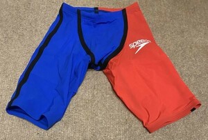 KB1170【未使用品】speedo 競泳水着 スイムウエア SC62101F サイズSS ウエスト67～73 ブルー×ドラゴンオレンジ 男性用 Fina承認モデル