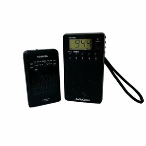まとめ売り オーム電機 AudioComm 携帯ラジオ RAD-P389Z × 東芝 TY-APR4 2019年製 【中古】 K2312R11-12