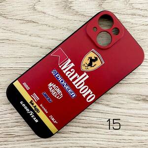 マールボロ フェラーリ iPhone 15 ケース F1 Ferrari マルボロ プロスト アレジ シューマッハ スマホ