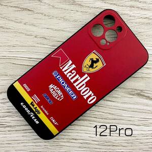 マールボロ フェラーリ iPhone 12 Pro ケース F1 Ferrari マルボロ プロスト アレジ シューマッハ スマホ
