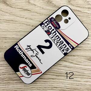 アイルトン・セナ マシン デザイン iPhone 12 ケース F1 ウィリアムズ ルノー FW16 ロスマンズ カラー スマホ