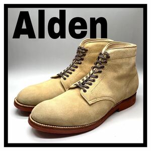 Alden × Ron Herman オールデン × ロンハーマン別注 N3809H プレーントゥ ブーツ スエード ベージュ 9.5 Dワイズ 27.5cm USA アメリカ製