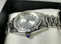 新品アウトレット　Izax Valentino メンズ 腕時計　シルバー　IVG-1000　アイザックバレンチノ　クォーツ 10気圧防水　ステンレス_画像4