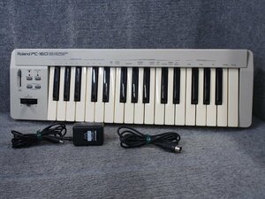 Roland MIDI キーボード PC-160 電源アダプタ MIDIケーブル付 通電確認済 ジャンク B50397