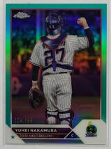 中村悠平 2023 Topps Chrome NPB Aqua Refractor 199枚限定 ヤクルト_画像1