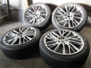 冬用(19in)set!! VERTEC ONE (19x8+38 5H/114,3) バリ溝(BS VRX3/2022 235/40R19 クラウン カムリ エスティマ アルファード ランエボ RX-7 