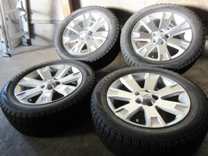 冬用+純正品set!! 三菱 MITSUBISHI デリカ D5 純正 (ENKEI MAT) バリ溝(ブリヂストン VRX) 225/55R18 純正戻し!! 格安完全1,000-売切り!! 