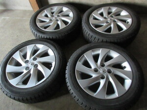 冬用set!! トヨタ QNC20系 bB 純正 (15x5+40 4H/100) バリ溝(DUNLOP WM02/2020) 185/55R15 格安売切り!! 流用や純正戻しにも!! カローラ 他