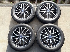 超バリ山バリ溝 スタッドレスタイヤ&アルミホイール 4本セット BRIDGESTONE BLIZZAK VRX2 155/65R14 2021年製 4穴100 4.5J+45 N-BOX タント