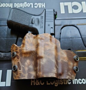 TSGcraft kydexholster　東京マルイ GLOCK19 パンケーキタイプ ハンドメイドホルスター クリプテックカモフラージュ 右利き用 （試作品）