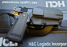 TSGcraft kydexholster 東京マルイ ハイキャパ GOLD MATCH 専用 ハンドメイドカイデックスホルスター　ブラック 右利き用 ベルトループ付属_画像5