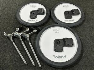 134●〇 Roland CY-13r x1 CY-12c x2 V-Drums 電子ドラム クラッシュシンバル & ライドシンバル / ローランド 〇●