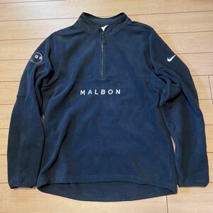 HA778 NIKE ナイキ MALBON マルボン GOLF メンズ Therma Fit Victory Fleece ハーフジップ フリース sizeM black DA2921-010 ゴルフウェア