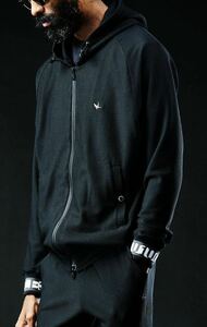 HA799 1PIU1UGUALE3 113 SPORT TECHNICAL MESH BLACK ZIP UP PARKA ジップアップパーカー フーディ size4 テクニカルメッシュ TM713-TM6