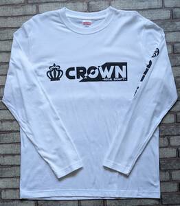 【MADSPEED】趣味Ｔシャツ 王冠 クラウン crown クラウンクロスオーバー クラウンスポーツ ver 長袖 ホワイト XL