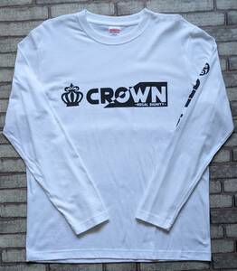 【MADSPEED】趣味Ｔシャツ 王冠 クラウン crown クラウンクロスオーバー クラウンスポーツ ver 長袖 ホワイト M