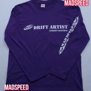 【MADSPEED】趣味Tシャツ ドリフト DRIFT D1GP ver パープル 長袖 スープラ シルビア スカイライン XLサイズ