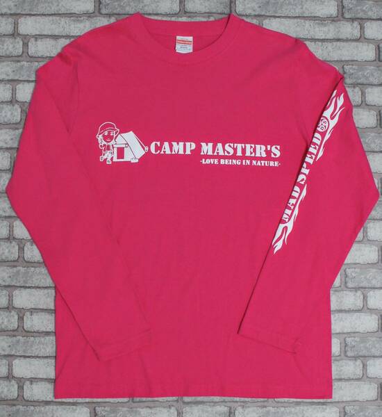 【MADSPEED】趣味Tシャツ ピンク キャンプ ソロキャンプ ゆるキャンプ グランピング キャンプコーデ アウトドア 長袖 XLサイズ