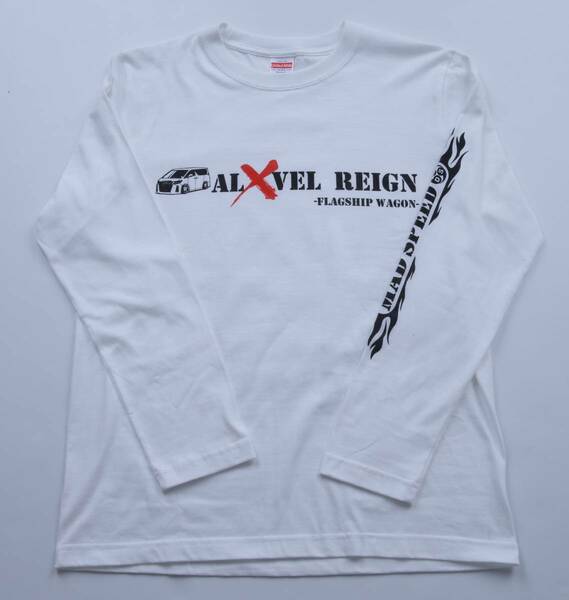 【MADSPEED】趣味Tシャツ アルヴェル ver ホワイト 長袖（アルファード ヴェルファイア AGH30W GGH30W AYH30W AGH20Wetc） 2XLサイズ 新品