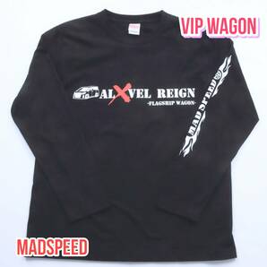 【MADSPEED】趣味Tシャツ アルヴェル ver ブラック 長袖（アルファード ヴェルファイア AGH30W GGH30W AYH30W AGH20Wetc） 2XLサイズ