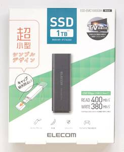 (新品)外付けSSD ELECOM ESD-EMC1000GBK 1個 1TB エレコム