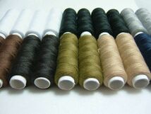 ミシン糸・手縫い糸両用②　＃60　1巻100ｍ×20個　ポリエステル100％　綿、合成繊維他、あらゆる素材の布地に使用可能_画像2