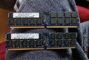 DDR2 8GB(4×2)5300pメモリサーバー用ECCメモリかな？