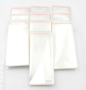 OPP袋 900枚 透明ビニール袋7cm ×17cm 粘着テープ付