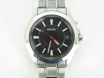 SEIKO　セイコー　スピリット　メンズ腕時計　7B24-0AA0　電波ソーラー　黒文字盤　お洒落な　シルバーカラー　H01_画像1