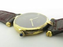 カルティエ Cartier　レディース腕時計　クオーツ　マストヴァンドーム　SV925　ボルドー文字盤　お洒落な　ゴールドカラー　H09_画像4