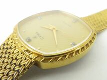 CYMA シーマ　メンズ腕時計　クオーツ　604SP　ゴールド文字盤　石付　お洒落な　ゴールドカラー　H11_画像5