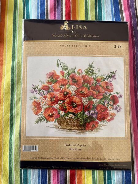 ALISA クロスステッチキット Basket of Poppies