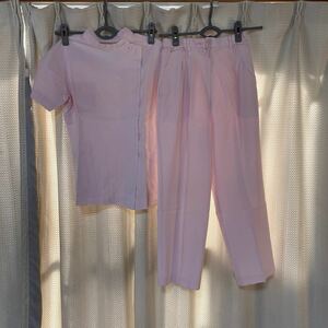 ナース服　ツーピース　パンツスタイル　ピンク　半袖