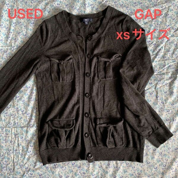 GAP レディース ジュニア　ニットカーディガン xsサイズ　USED