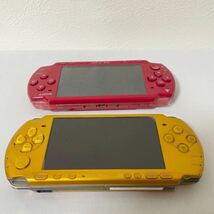 ソニー SONY PSP ポータブル PlayStation Portable PSP2000 PSP3000レッド ゴールド 合計2台 未チェック ジャンク品_画像3