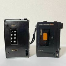 昭和 レトロ SANYO サンヨー カセットレコーダー SANYO MR-1000 REC 保管ケース付 未チェック ジャンク品_画像6