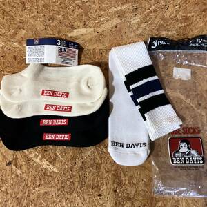 BEN DAVIS 靴下 ソックス 25～27cm 3足組 3P ベン デイビス ライン TUBE SOCKS