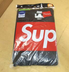 D10★Supreme Hanes Tagless Tees (３Pack) シュプリーム ヘインズ Tシャツ M★未開封