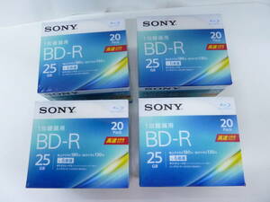 ★ソニー　BD-R　ブルーレイ　１回録画　25GB　20枚ｘ４パック　80枚　未開封未使用