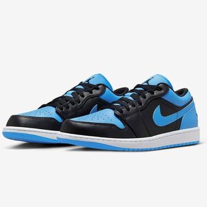 送料無料 26.5cm●ナイキ NIKE エア ジョーダン 1 ロー AIR JORDAN 1 LOW AJ 黒 青 553558-041 スニーカー