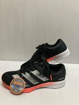 ●お買い得！adidas ランニングシューズ　adizero RC2 Wide　EH3143　ブラック/シルバー/オレンジ　26.0cm 軽くて走りやすい！幅広_画像1