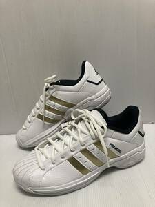 ●お買い得！adidas　バスケットシューズ　PROMODEL　2G　Low　H68060　ホワイト/ゴールド　25.5㎝　運動に最適シューズ　