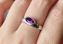 天然石 アメジスト（紫水晶）のリング(指輪)（番号A3306）_画像4