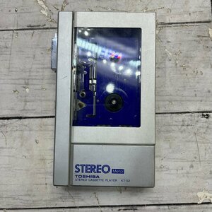 =M= TOSHIBA cassette player STEREO Metal stereo cassette player KT-S2 junk Showa era re retro =B-240119