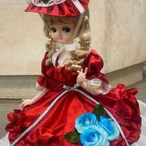 ▽OG▽リボン印　SUKIYO DOLL スキヨドール フランス人形 昭和 アンティーク　ガラスケース　飾り　A2210-81_画像6