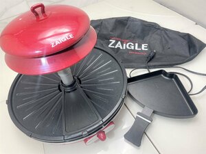 ∞OG∞ ZAIGLE ザイグルJAPAN-ZAIGLE 赤外線ロースター レッド 中古品 料理 キッチン BBQ 焼肉 ヘルシー ∞T-230520