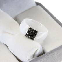 クラシキジュエリー リング K18×セラミック ブラックダイヤモンド 0.16ct_画像2